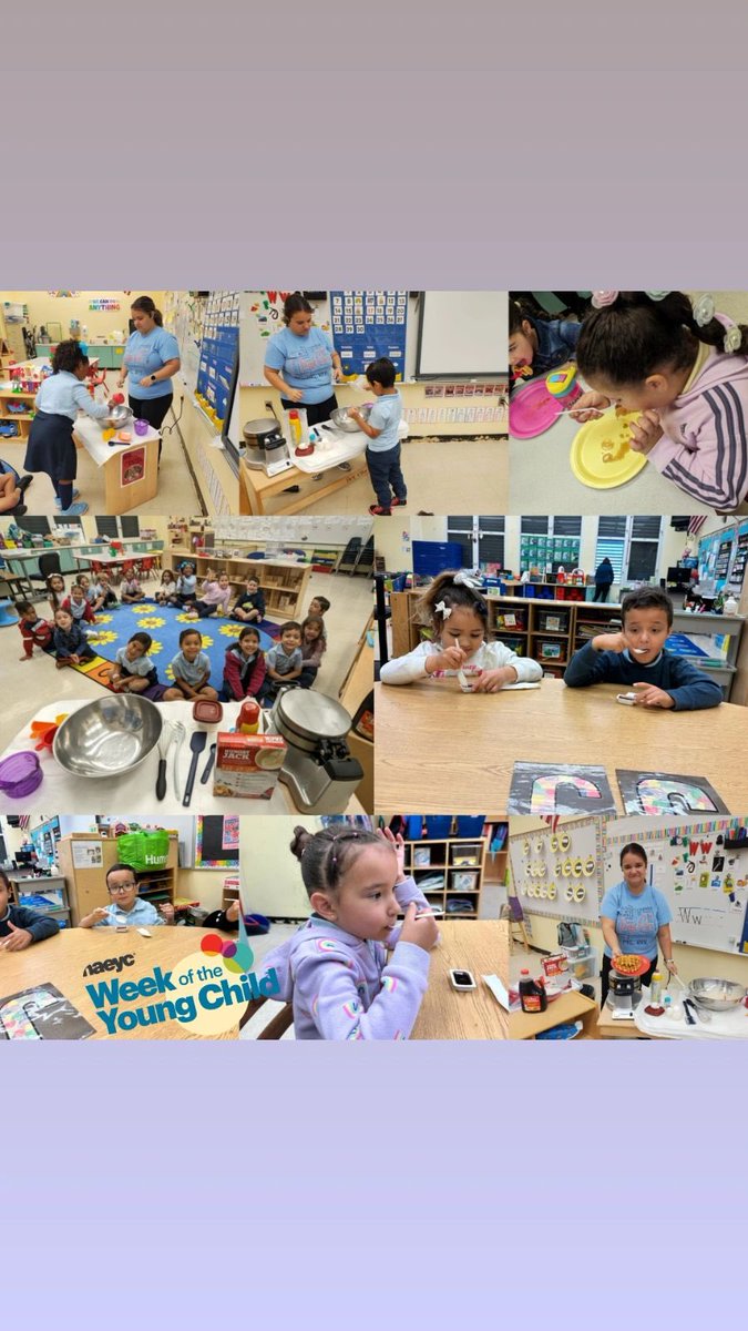 Tasty Tuesday and Work Together Wednesday MASH UP at KPE for Early Childhood Week! Ms.Vargas class tasted Jelly for the letter Jj. And Ms.Reys class made and tasted waffles for letter Ww. 💙💛 @miamischools @SuptDotres @MDCPS_OECP