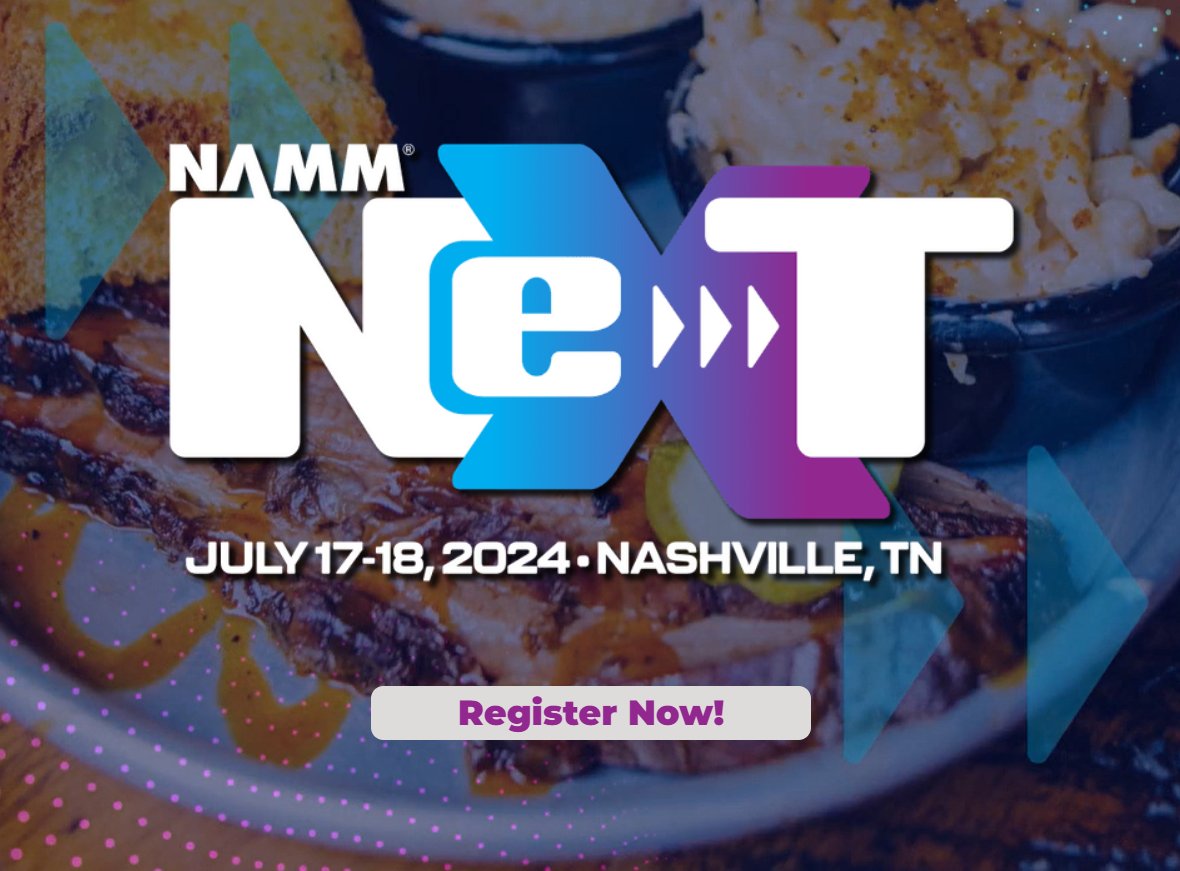 Excited to share: I'm presenting at the National Association of Music Merchants conference - NAMM NeXT - as a featured speaker! I'll also be joining <a href="/NAMM/">NAMM</a> President/CEO, <a href="/jmlynczak/">John Mlynczak</a>, on stage to discuss retail strategy, innovation, &amp; digitial transformation next.namm.org