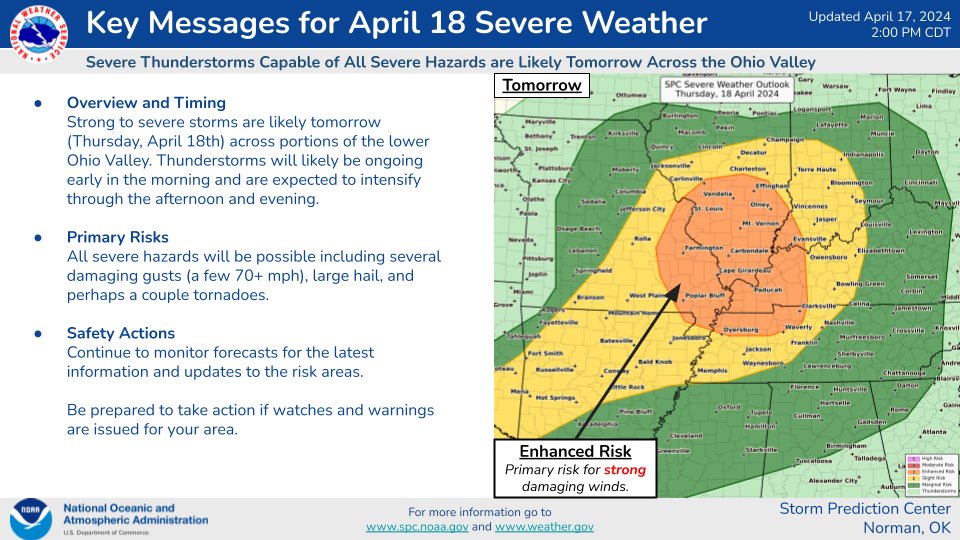 Severe weather is expected on Thursday, April 18th across the Ohio ...