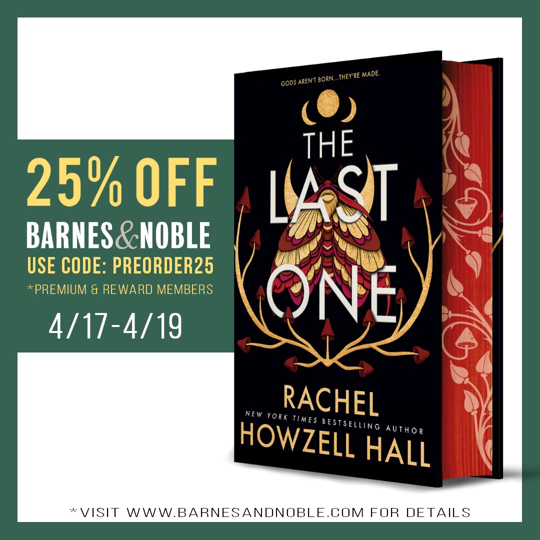 Barnes & Noble has a pre-order sale happening RIGHT NOW. You can get 25% off of THE LAST ONE, published in July. Don't you want a pretty romantasy like this in you life? barnesandnoble.com/w/the-last-one…