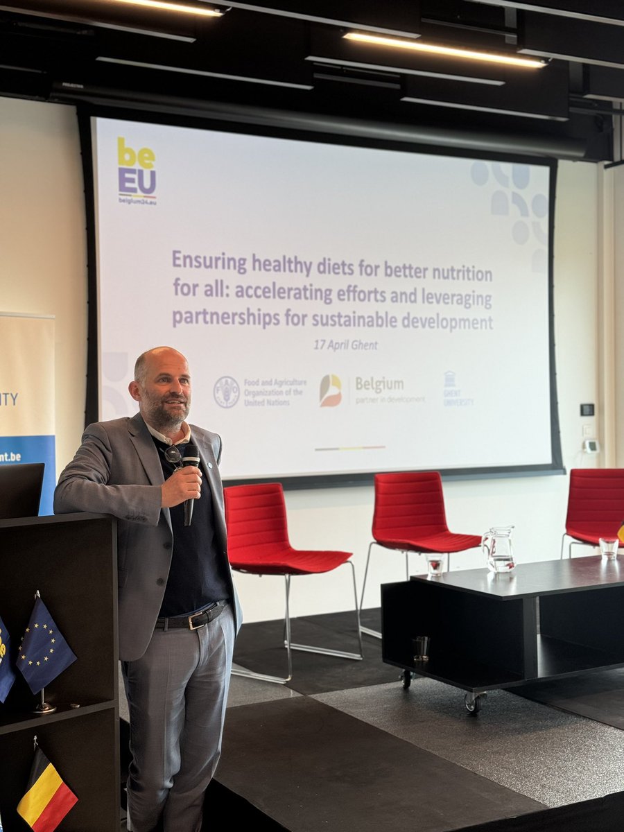 @FAO @maumartina @EU2024BE @FAOBrussels @BelgiumDGD @ugent @carllachat @LishiDeng @FbwUGent @GUMGent @Laetytoe @CGIAR @NamukoloC @byypont 🎙️Closing today’s conference, Prof. Carl Lachat extends a heartfelt thank you to all participants, emphasizing our collective responsibility to transform #foodsystems for sustainable health outcomes. Today’s discussions can guide us with actionable steps to do so. 🌍 #EU2024BE