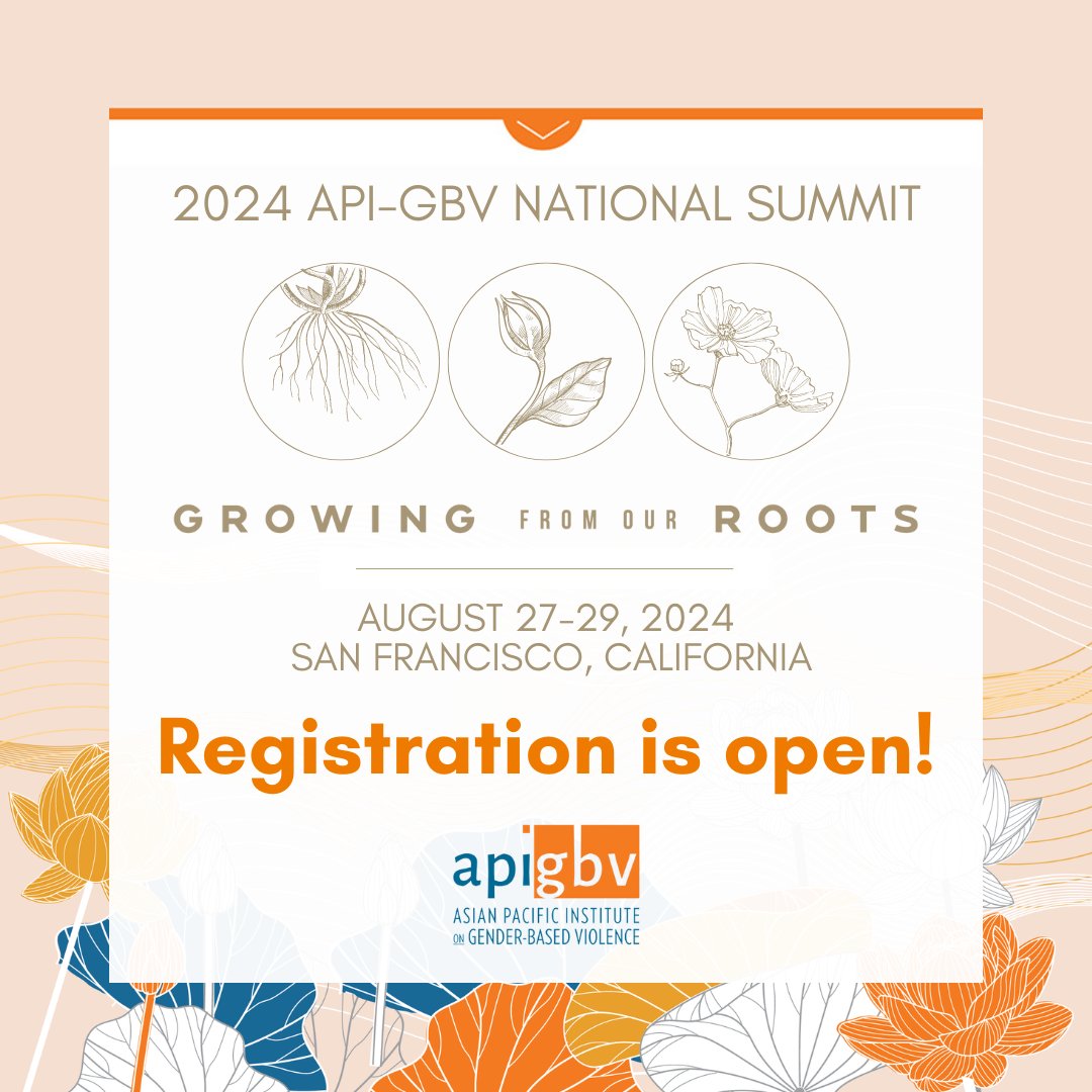 Join the movement to end gender-based violence! Register now for the API-GBV National Summit and be part of the change: api-gbv.org/resources/2024… 🌟 #APIGBVSummit #EndGBV #SupportSurvivors