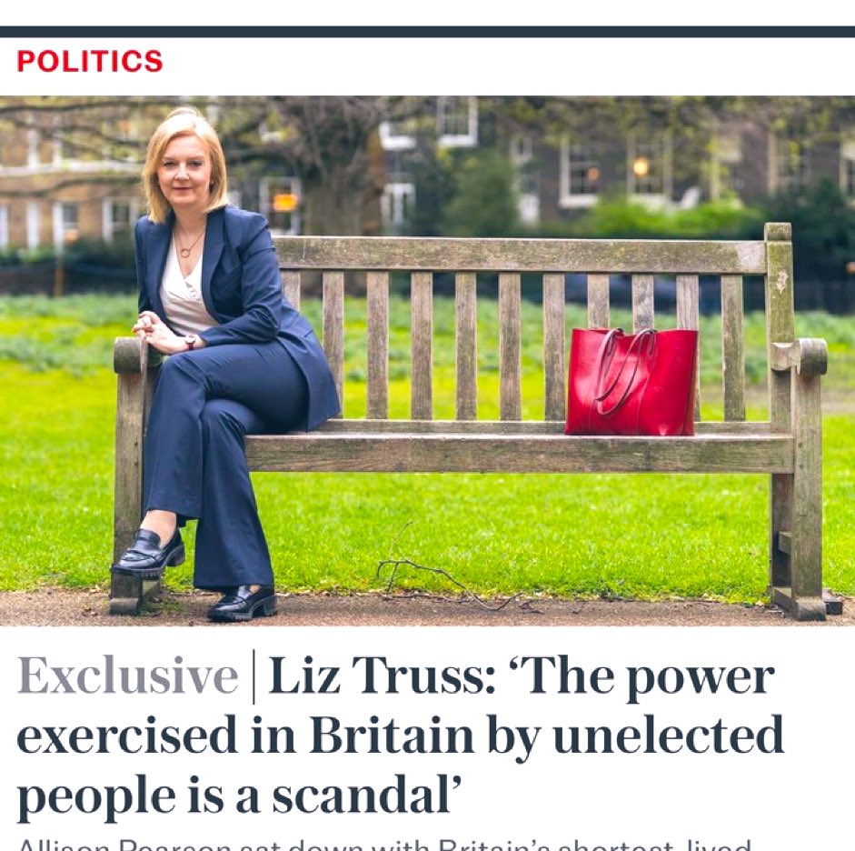 Yes, 100% this. Well said, @trussliz In fact there was a recent case of an unelected Prime Minister trashing British mortgages all over the UK, by following hare-brained personal economic fancy, pushed by opaquely funded lobbyists, with zero democratic mandate behind it. Nuts.