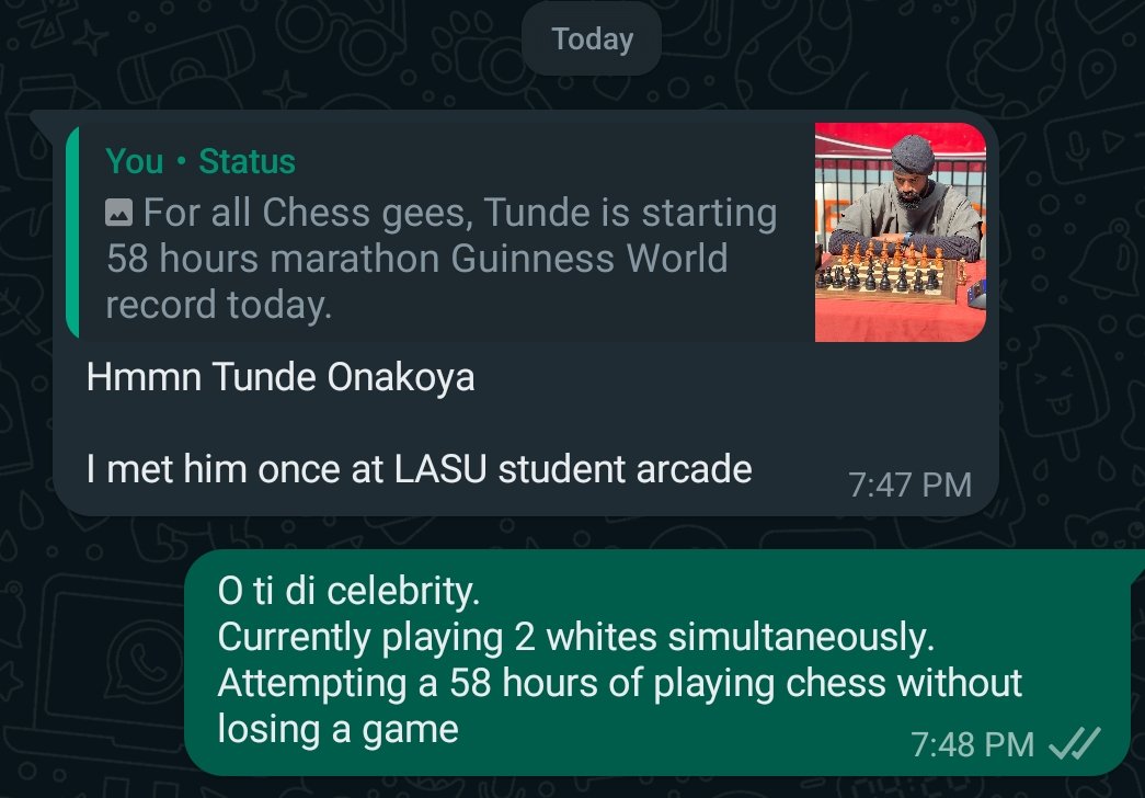 ___ellipsis's tweet photo. Kò pọ̀ létí ẹ ni?
#ChessMarathonForChange https://t.co/UVrXzfHvak