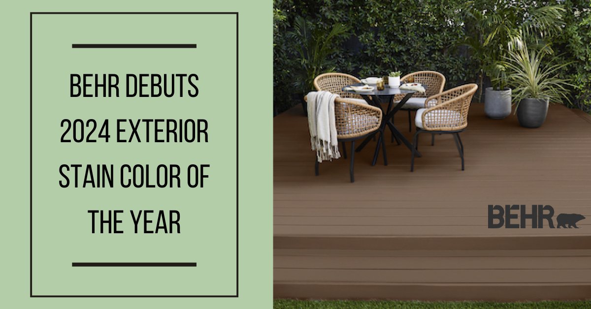 Want to find out @BehrPaint's Exterior Stain Color of the Year? Click here: bit.ly/3U4EVp1 🎨