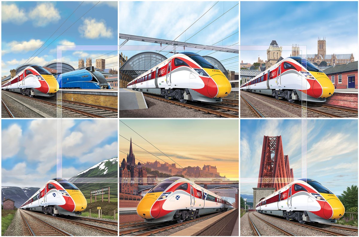 I've had little time to work on my new railway prints lately, but have been flat out on the 'day job!' Strangely enough though, nearly all railway related! More of that when I'm allowed to show it! Here are my @LNER 'Azuma' posters to be getting along with! #railways #trains