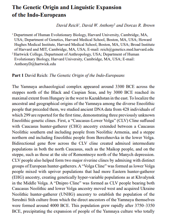 nrken19's tweet photo. New abstract on The Genetic Origin and Linguistic Expansion of the Indo-Europeans https://t.co/JwaejZAg5j