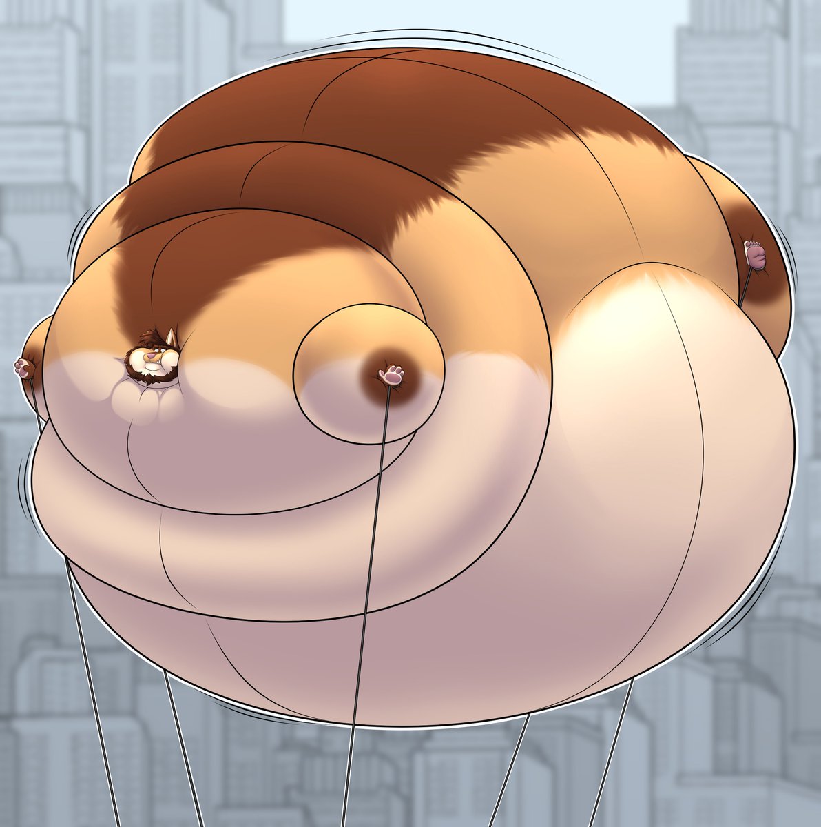 Me inflated to maximum capacity