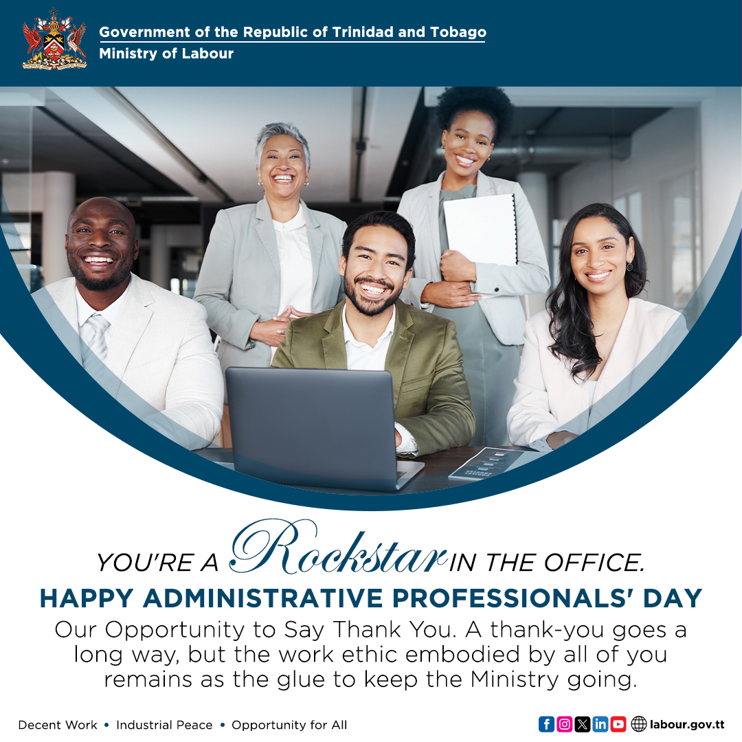 The Ministry remains grateful for the continuous dedication and hard work by all administrative professionals and extend a hearty THANK YOU for being an integral part of the work of the organisation. Happy Administrative Professional Day!