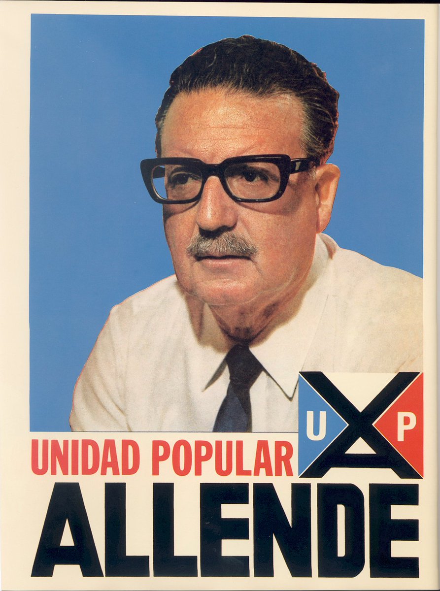 Afiche de campaña presidencial de Salvador Allende, con la Unidad Popular, 1970.
#Chile #UnidadPopular #SalvadorAllende