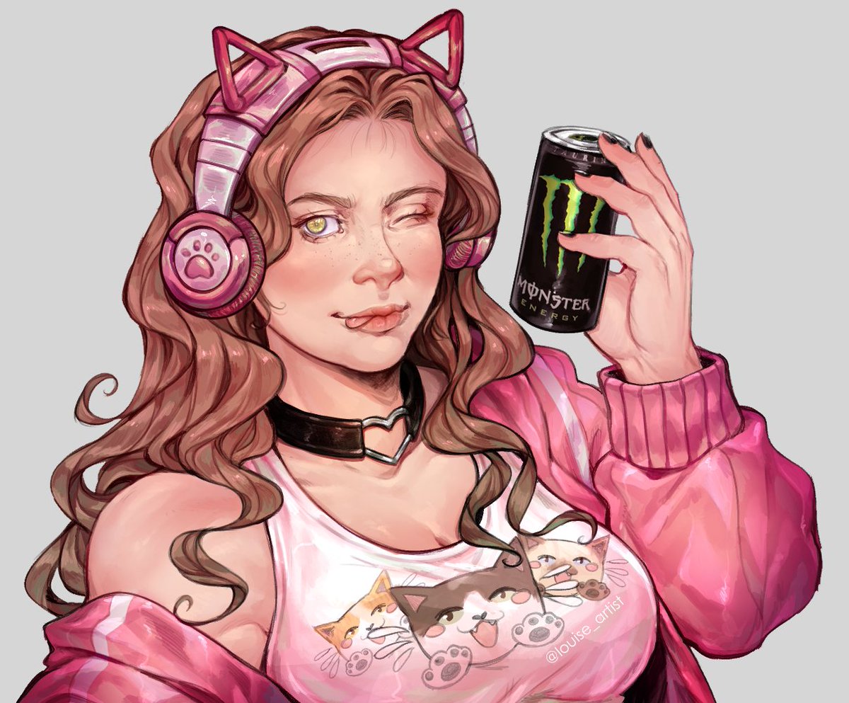 commission I made for the streamer lhuameow! go check her twitch channel twitch.tv/lhuameow usd and brl commissions open 🦋