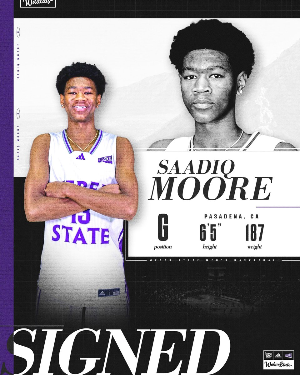 ✍️ Signed! Saadiq Moore is a Wildcat! Welcome to Weber State @undftd_saadiq! #WeAreWeber