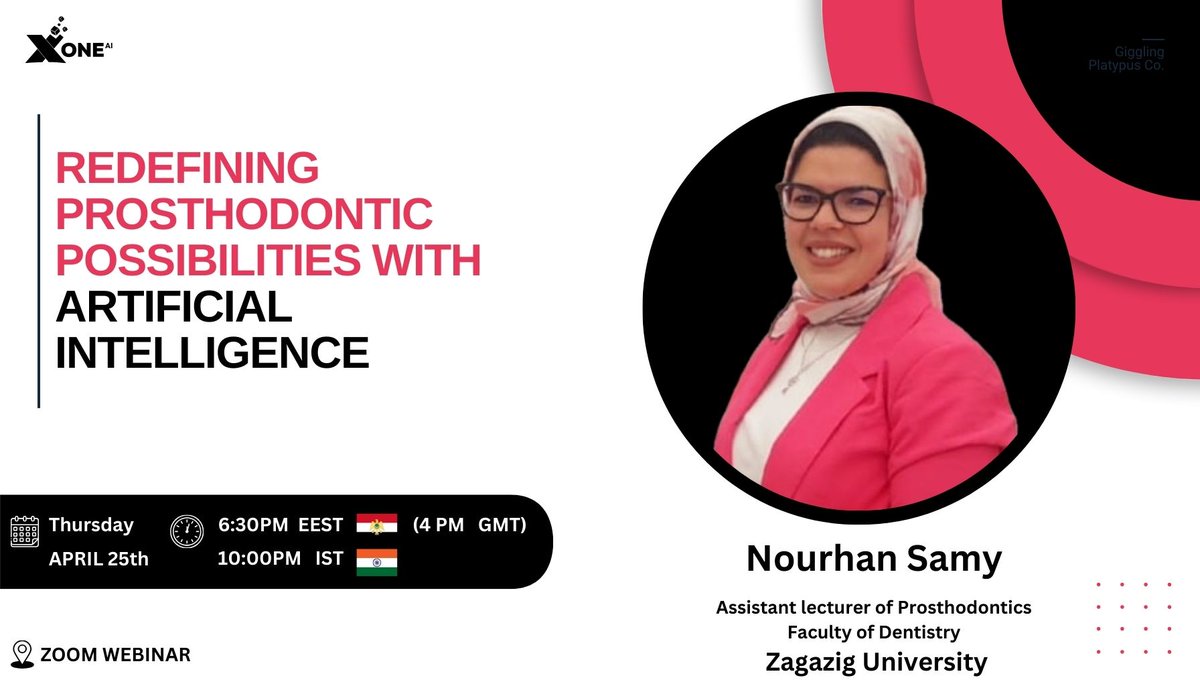 🦷 Explore AI & 3D Scanning in dentistry! Learn how technology is transforming prosthodontics.

👤 For dentists, techs & students.
🎙️ Speaker: Nourhan Samy
📅 April 25
⏰ 4 PM GMT
🔗 Register: link is in the thread
📺 Event: link is in thread 

#DentalTech #AI #Webinar