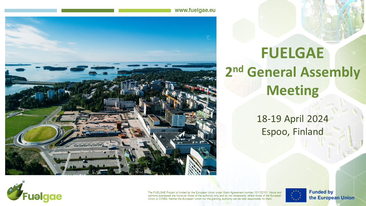 This week, @FUELGAE_EU consortium meets in #Espoo, #Finland, hosted by our partner @VTTFinland. With 6 months in, FUELGAE project aims to show how #CO2 emissions can be converted into #biofuels. Our goal: reduce CO2 & shift from #FossilFuels to #renewables.

💻👉https://fuelgae.e