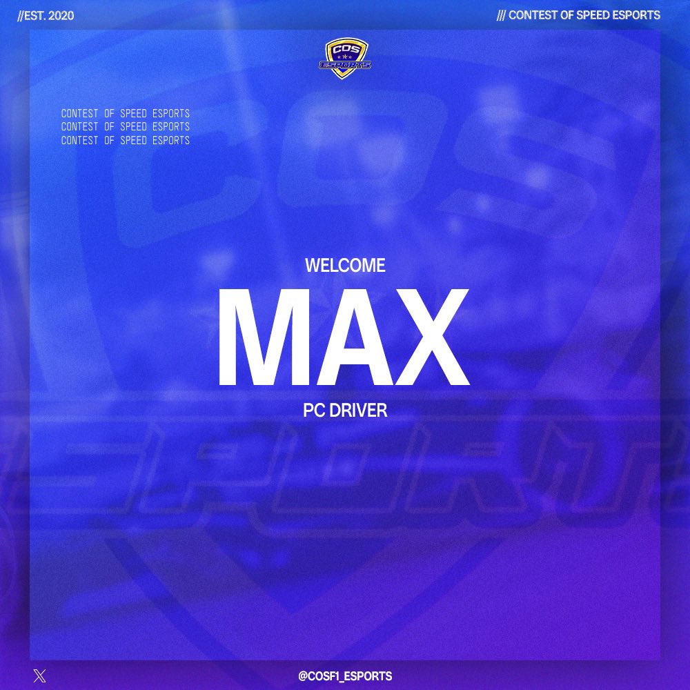 The new arrivals aren’t stopping anytime soon! We’re delighted to welcome @Max_Esport12 to our driver lineup. Max has the skills to help build the team for the future and bring the success we strive for. Welcome Max!