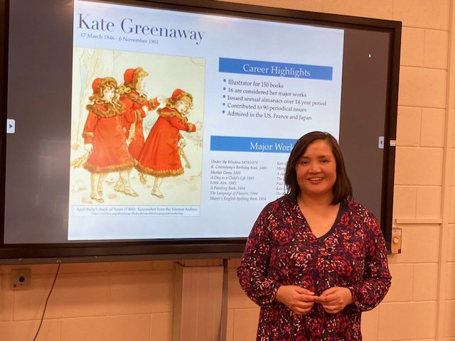 Thanks to Dr Rose Roberto who shared her research on The Impact and influence of Kate Greenaway on Illustrated Books @BGUEnglish @BGULincoln A brilliant talk who made us reflect on women’s artistic legacy, the world of illustrated books for children and book prizes.