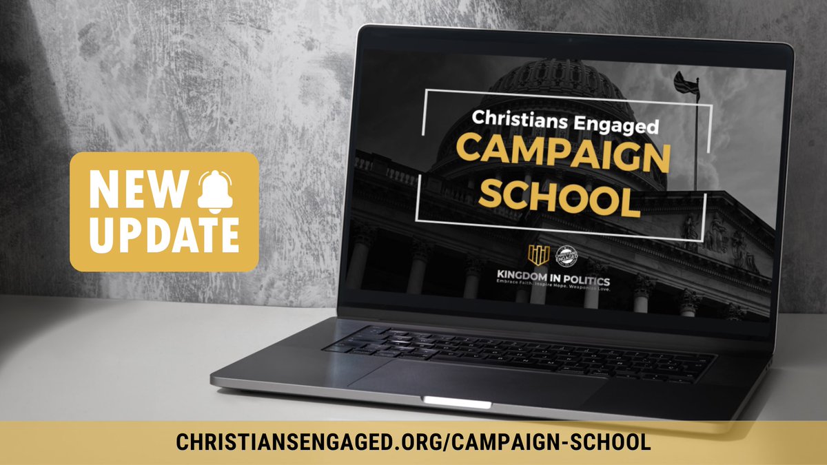 Hot off the press!  Kingdom in Politics just merged with Christians Engaged to provide you with the most comprehensive program for you and your family to learn about how to make a generational impact in the government space. #christianpolitics #politics