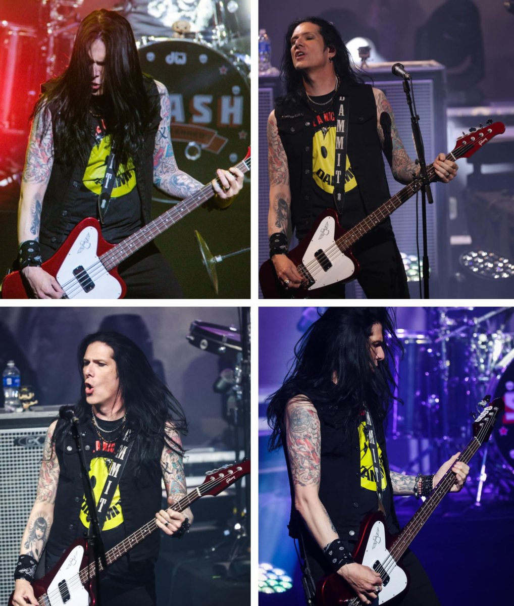 Stellar pics of Todd Kerns in a 2022 concert with #SMKC at YouTube Theater in Los Angeles CA @todddammitkerns 🎸🎶🎤
Love that he's wearing a 'Dammit' smiley face shirt 😊 #ToddKerns #SMKC