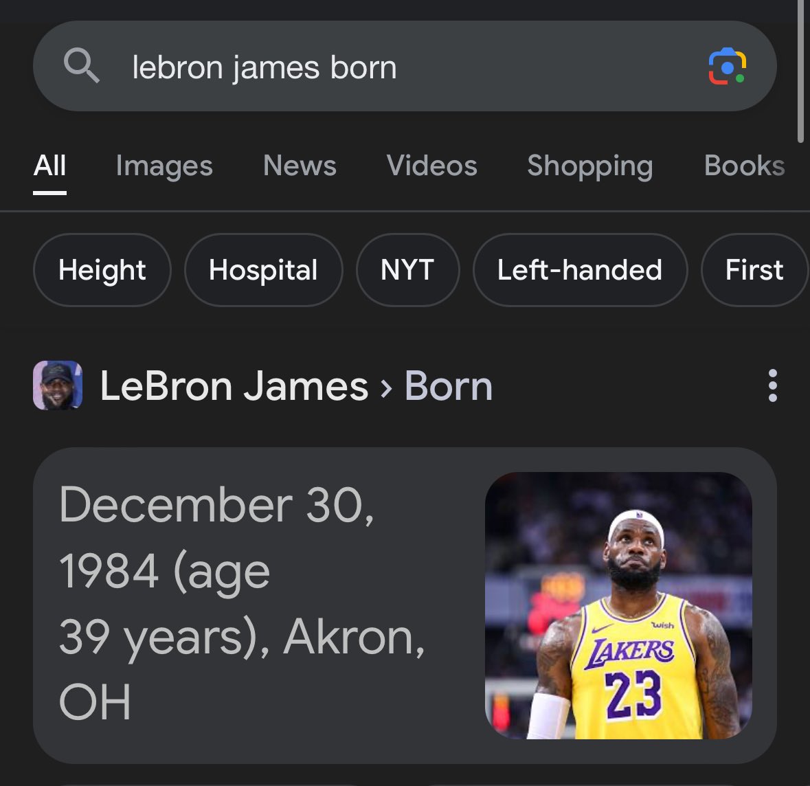 today I learned both Steph + Lebron were born in the same town…???