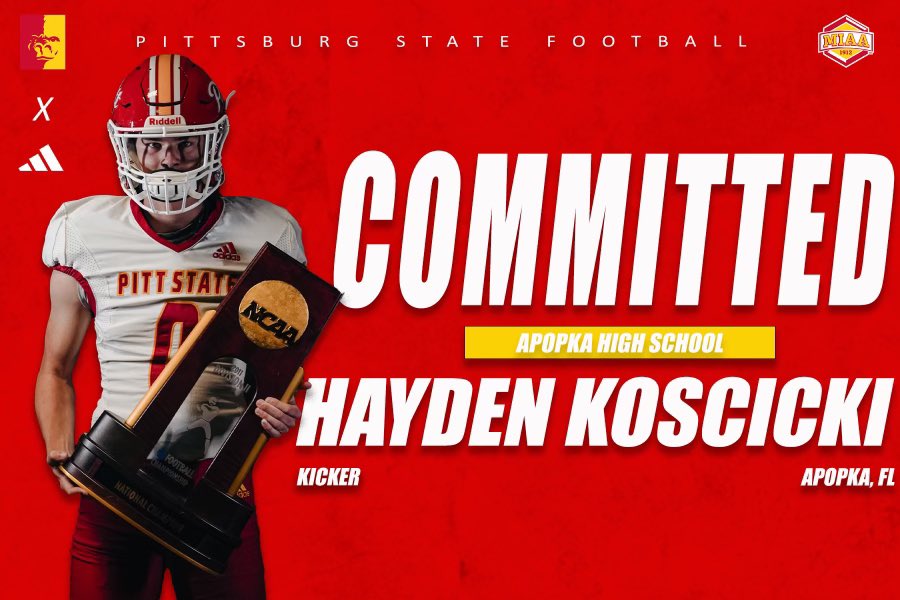 10000% Committed to Pitt State University! Can’t wait to get up there and get to work! @FentressKicking @4thDownU @CoachCJohnson43 @PittStGorillas @GorillasFB @Coach_MThompson @Hunterh24 @DanLaForestFB @RMtnRecruiting @CoachJettD @APKCoach_Neeson @CoverApk @ApopkaFootball