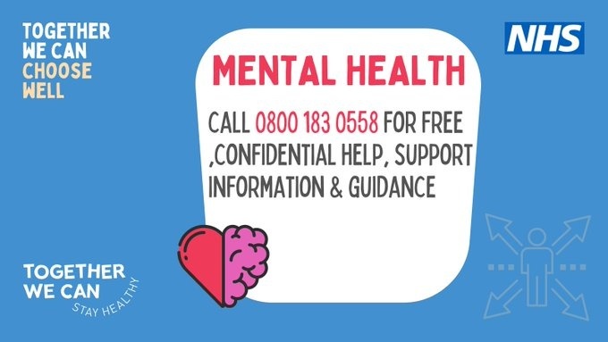 If you're not feeling yourself and need support there’s a 24-hour helpline available to anyone registered with a GP in #Calderdale. Call 0800 183 0558. It’s free, and they'll advise, listen, and direct you to a local service that can help. #TogetherWeCan talk it through.