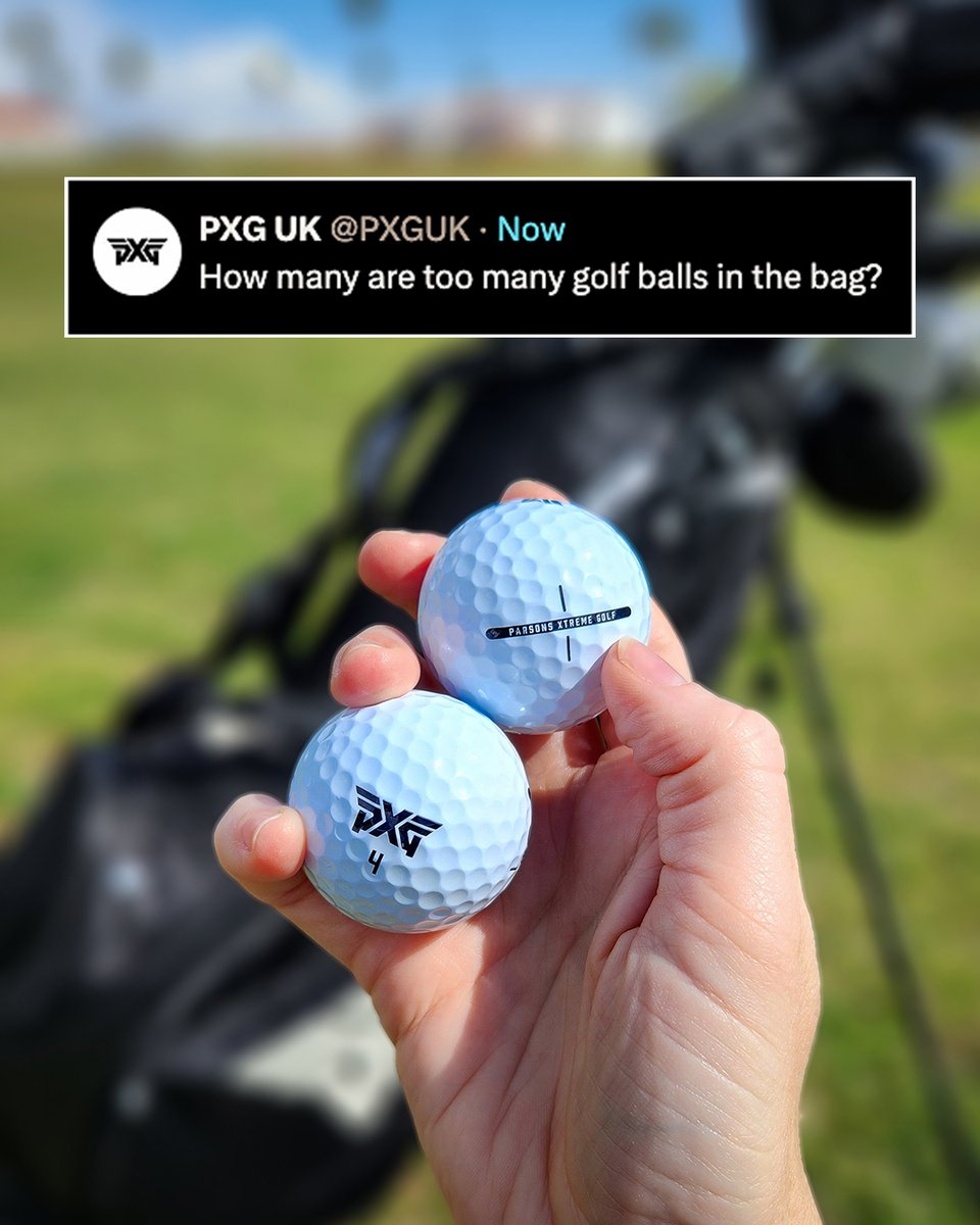 What's the sweet spot? 🤔 Having enough balls during a round vs. not carrying extra weight in your bag – what's the number of golf balls in your bag? #PXGUK #PXGTroops