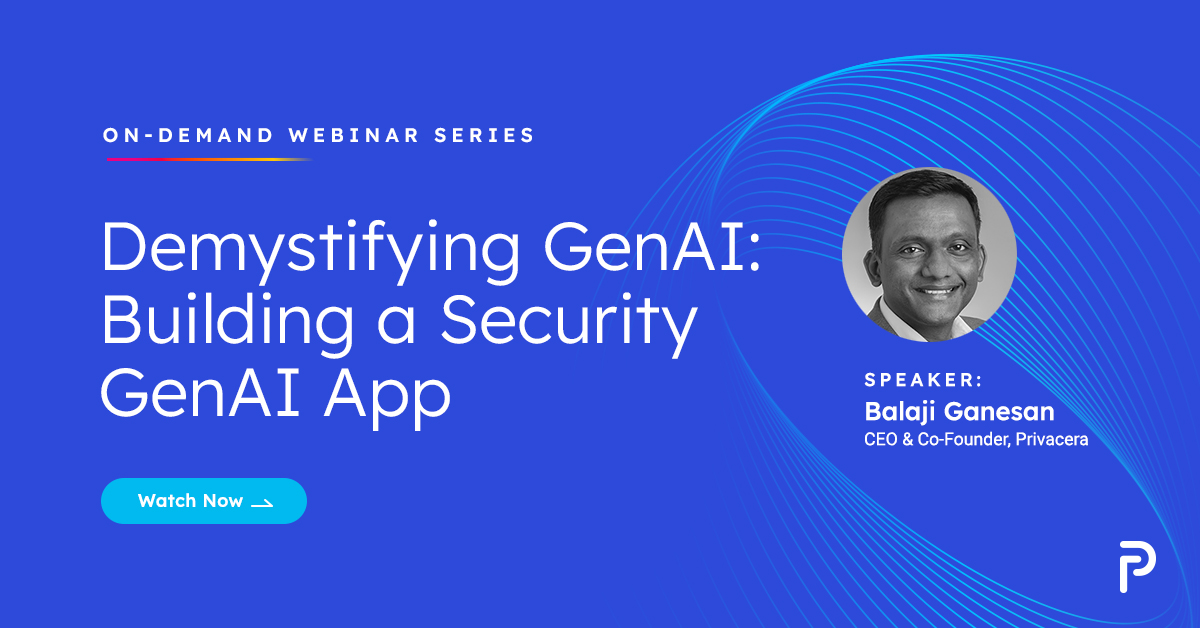 52% of enterprises have blocked access to GenAI from networks due to the perceived security risks. 

Join Balaji Ganesa, CEO of Privacera, for an on-demand webinar and discover how to design your #GenAI tech stack to be #DataSecurity ready: bit.ly/4455zD9

#AIGovernance