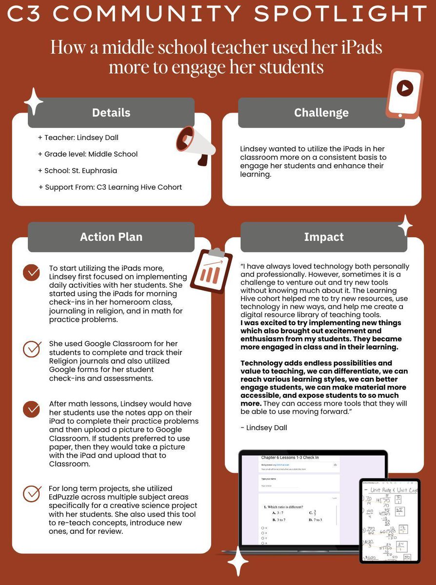 Here is another great example of what our ADLA teachers are doing with C3 technology! #CommunitySpotlight #C3ADLA