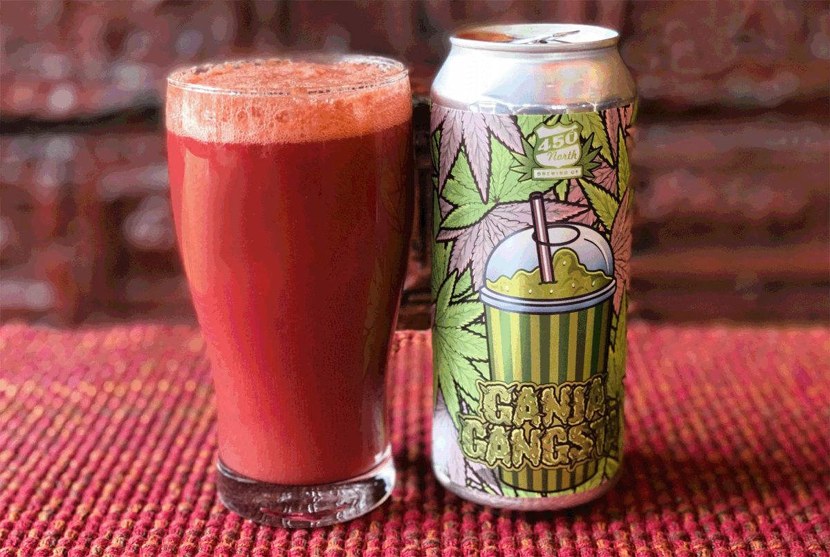 tumanstap's tweet image. One of the beers we are featuring at our #420Tapping: #450NorthBrewing Ganja Gangsta Slushy XXXL #FruitedBerlinerWeisse. Limited Release; clocks in at 5.9% ABV. This Berliner is conditioned on double raspberry &amp;amp; double strawberry- 16oz cans
#420beers #420events #4202024 pic: TLM