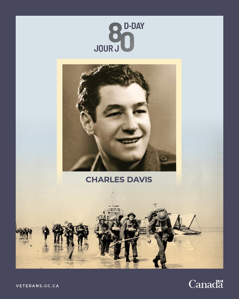 We are 50 days to D-Day. Tens of thousands of Canadians took part in the Normandy Campaign in 1944. Charles Davis was one of them. Learn more about the road to #DDay80: veterans.gc.ca/eng/remembranc… #CanadaRemembers