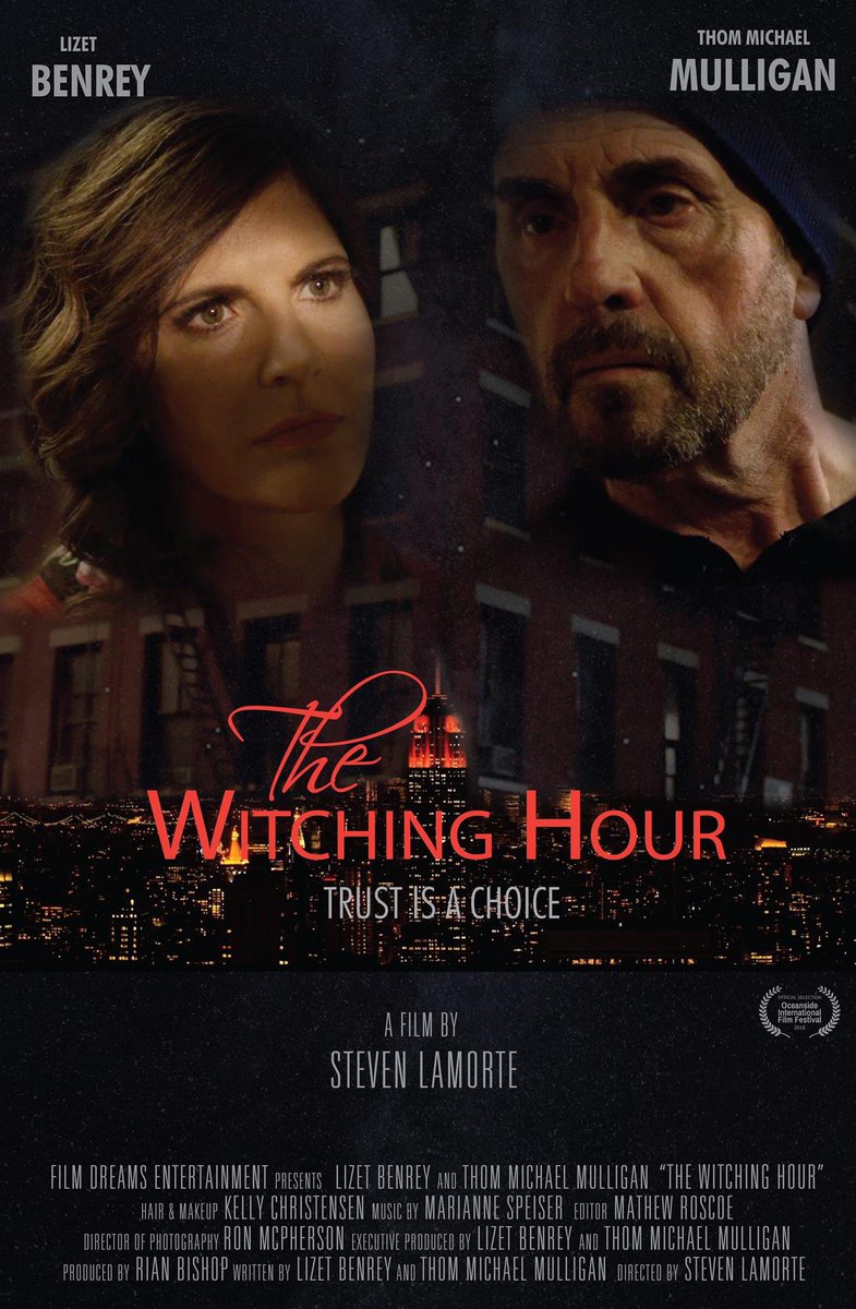 Multi Award Winner THE WITCHING HOUR Starring Lizet Benrey & @ThomMulligan Directed by Steven LaMorte Produced by Rian Bishop Cinematography by Ron McPherson Co-Written and Co-Produced by #LizetBenrey & #ThomMichaelMulligan You can watch👇 youtu.be/xBffhU6zHKg?si…