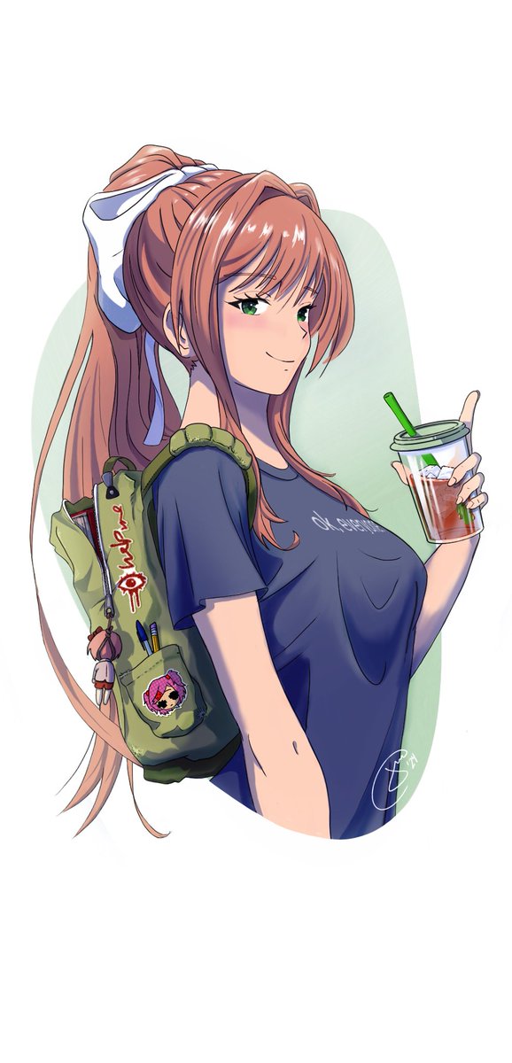 #Monika spending a little 'me time' out and about.
#DDLCfanart #DokiDokiLiteratureClub