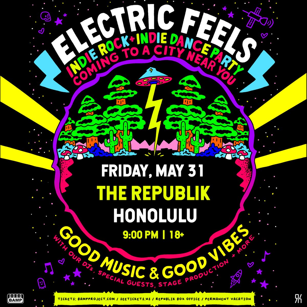 SHOW ANNOUNCEMENT: Kick off your summer plans with us as we bring you another ELECTRIC FEELS Indie Dance Party with @loudvillage on May 31st at the Republik!🕺 Mark your calendars, tickets go on sale this FRIDAY, 4/19 at 12PM through bampproject.com🗓