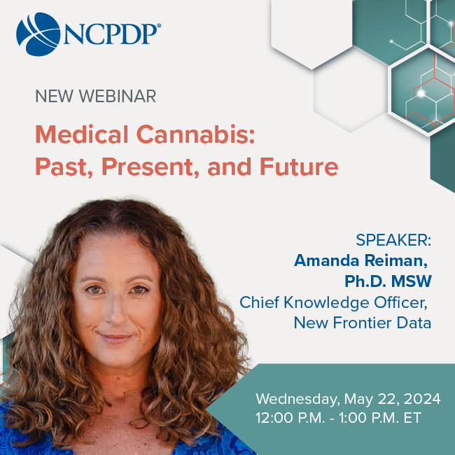 NCPDP's tweet photo. Explore the pharmaceutical applications of #medicalcannabis with this live NCPDP webinar! Join @AmandaReiman as she offers a premise for how medical #cannabis might be folded into our current #healthcare system. Register today! https://t.co/K0YKfxPWZP https://t.co/1zkGjnrCLd