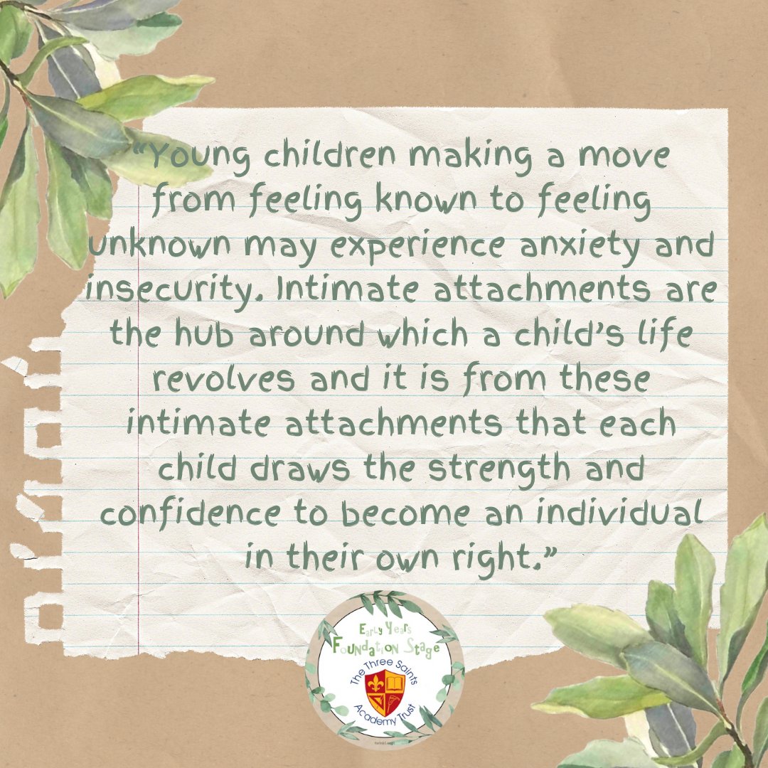 Here at @the3saints we pride ourselves on the importance and significance we place on transition within Early Years. We are committed to ensuring all children develop the strength and confidence they need to become an individual in their own right. 👧🏼👦🏽🫶🏻 #ThreeSaintsEYFS