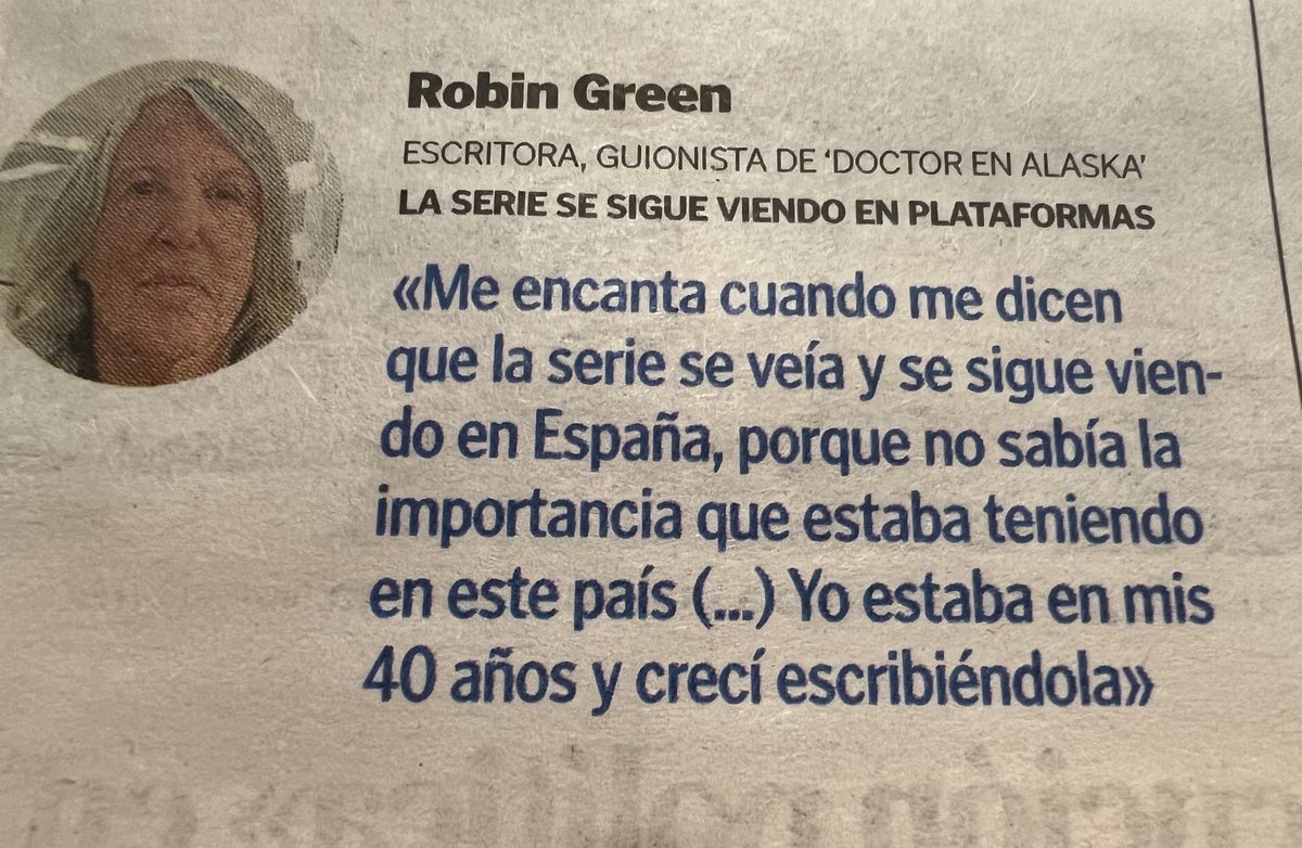 #DoctorenAlaska for ever
#seriestv #RobinGreen
