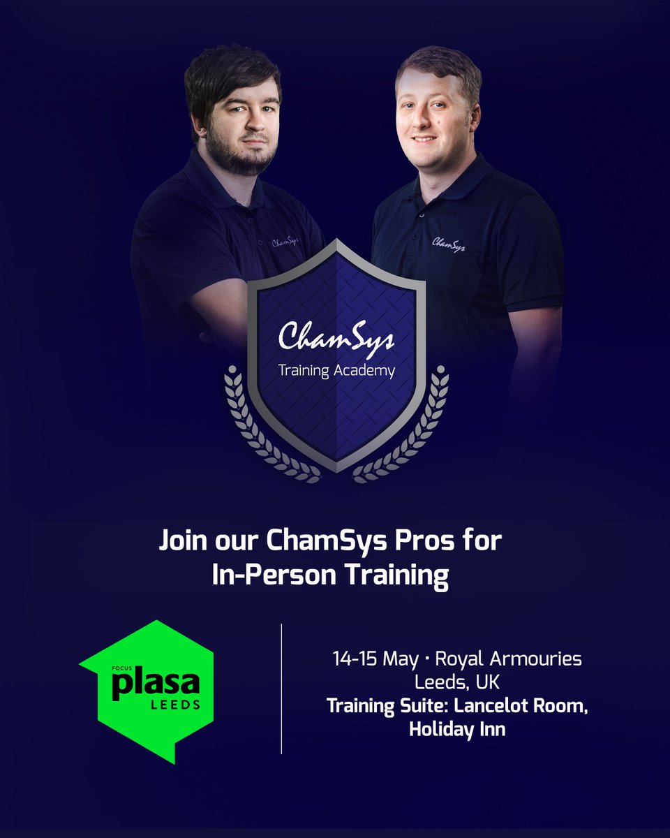 @chamsysltd MagicQ & QuickQ Trainings at @plasashow this May! 📍Don't miss Guest LD Ed Warren! Sign up ▶️ chamsyslighting.pulse.ly/qjwvxeo758 . . . #ChamSys #MagicQ #MagicQInControl #lightingprogrammer #lightingoperator #concertlighting #stagelighting #plasaleeds #entertainmentechnology