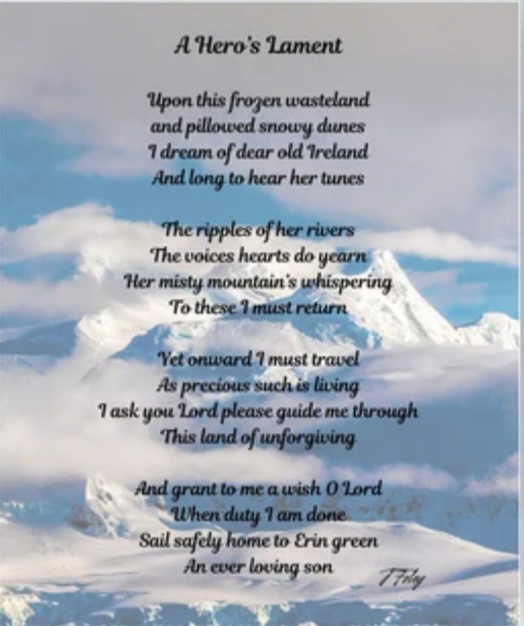 #poetrydayirl
Written in honour of   Tom Crean