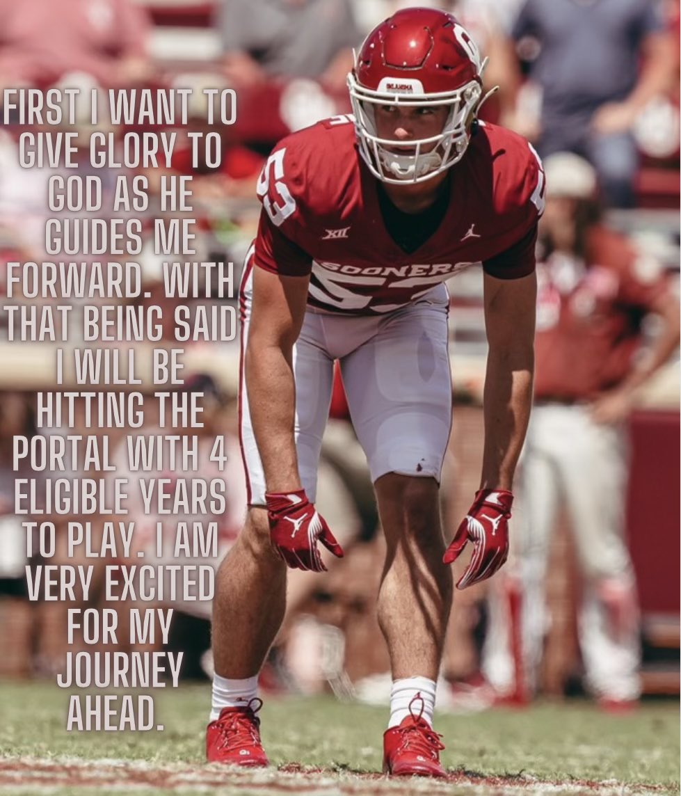 I would like to thank sooner nation for the remarkable experience that they gave me. The coaches, team, and staff members are phenomenal. They have helped me grow in my football career and as a young man. The Sooners will always hold a special place in my heart.