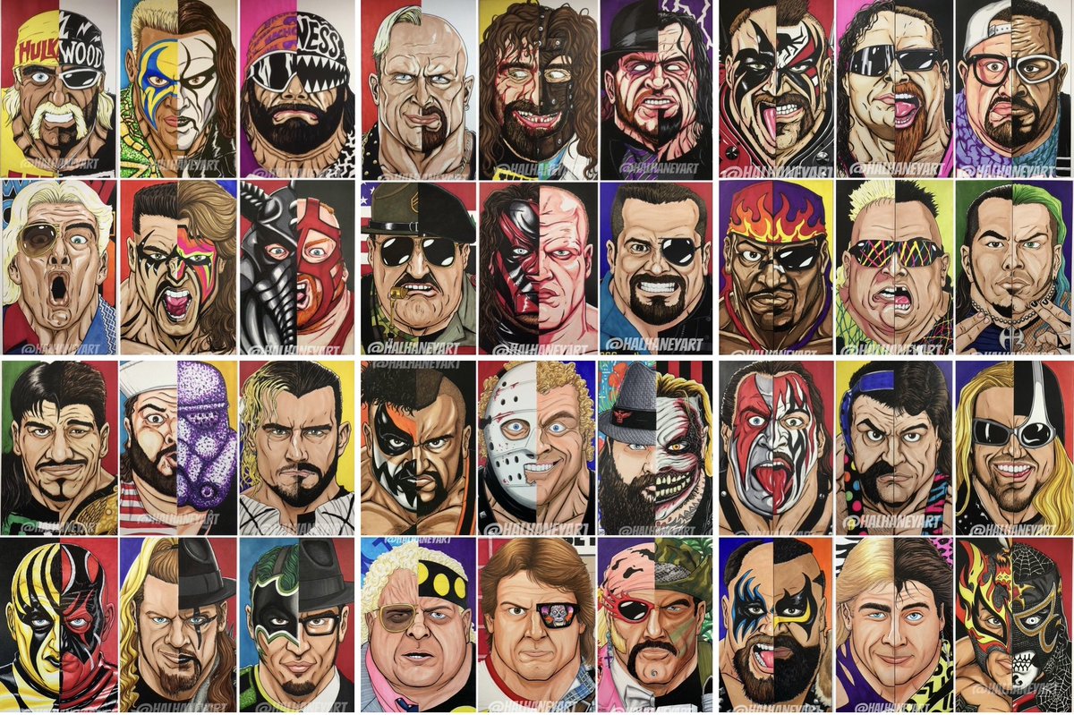 5 years ago today, things started changing for me. Thanks to everybody for supporting my art over the last five years. I love doing these, I think I’ll do some new ones soon. Who would you like to see in this style, singles or tag teams?