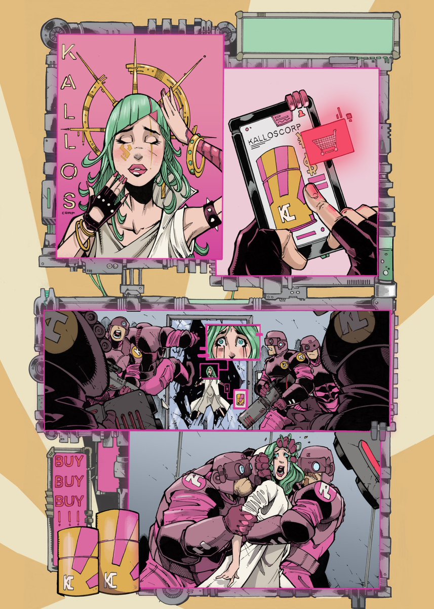 How could today’s apps, movies, video games and social platforms evolve in our twisted cyberpunk future? 

That’s the concept of Killtopia: Nano Jams, our new comic anthology funding on Kickstarter now!

Check it out and back us here: tinyurl.com/2mwerf3s