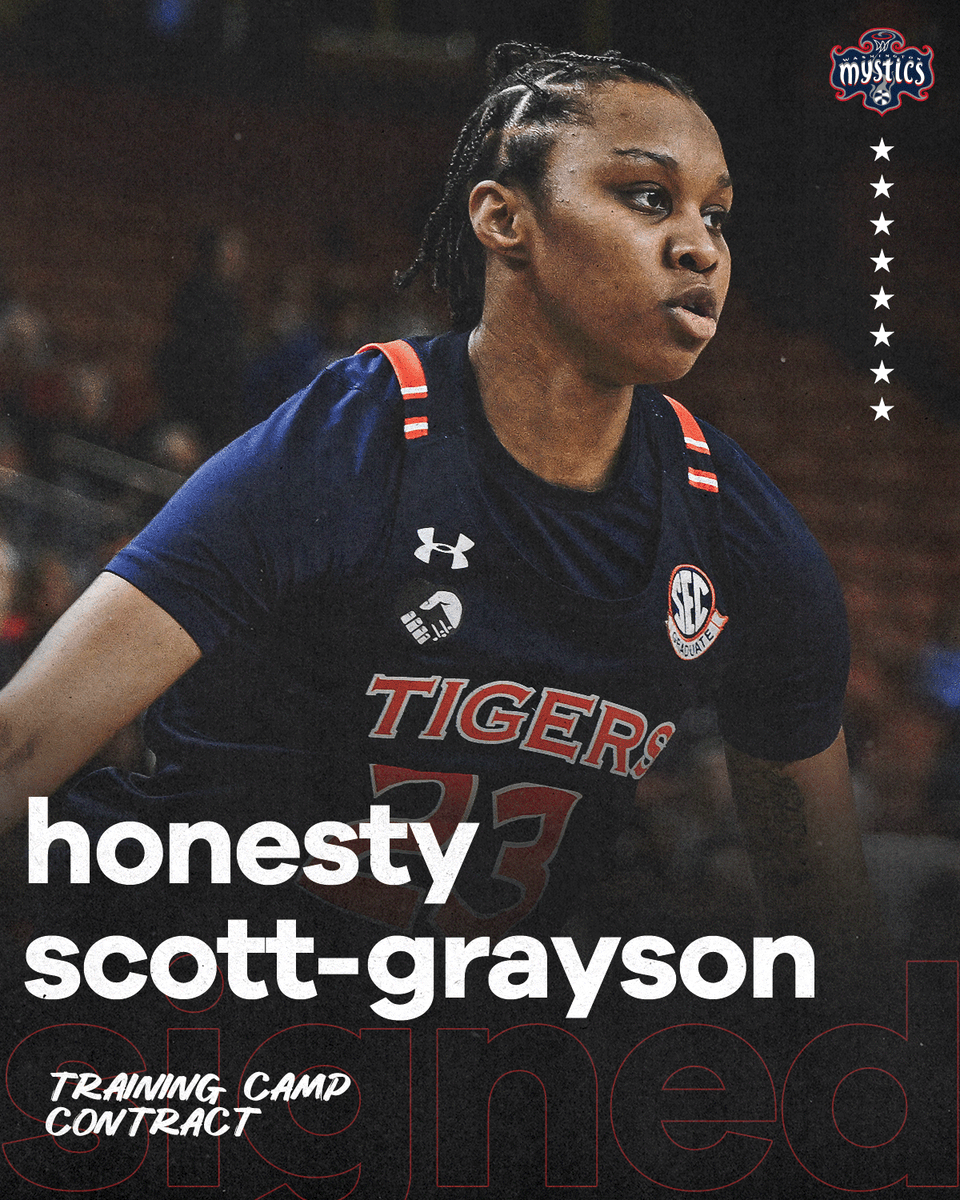 WashMystics's tweet photo. We’ve signed Honesty Scott-Grayson (@The_Ma3stro) to a training camp contract. LETS GO! https://t.co/qafm8ButJZ