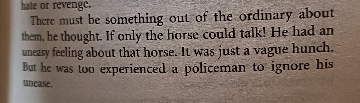 Reading the first Wallander. The horse did it! Case closed.