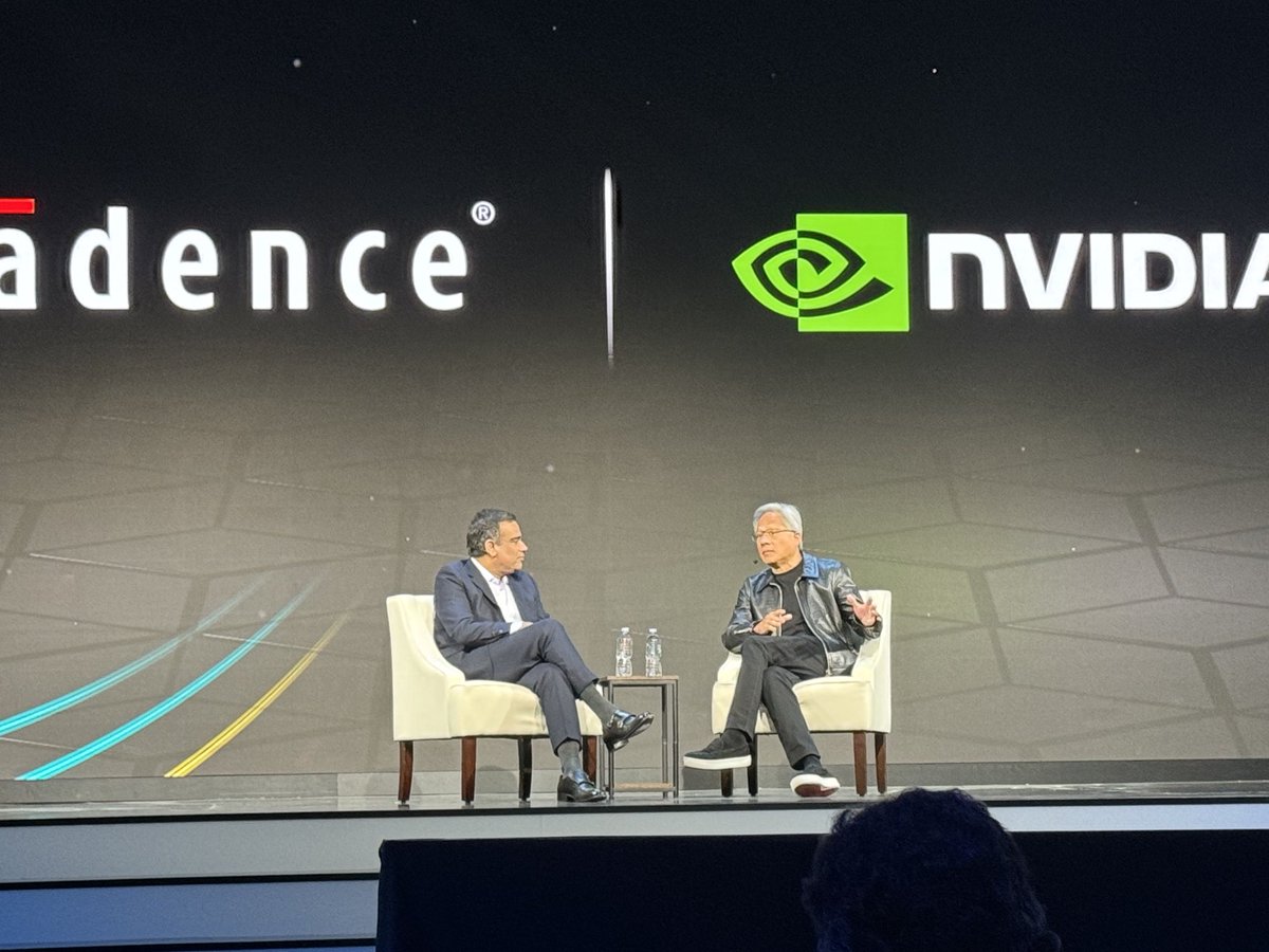 Lots of agreement between ⁦@nvidia⁩ and ⁦@Cadence⁩ CEOs on where important industry trends are heading with a focus on autonomous systems, including robotics, digital biology and data centers. #CadenceLive