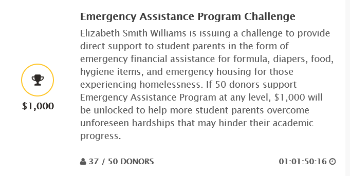 ChildrenKsu's tweet photo. Only 13 donors still needed to meet this challenge for our @KSUOwlNation student parents! https://t.co/GzQOdzE9gp https://t.co/6NJGRhI580