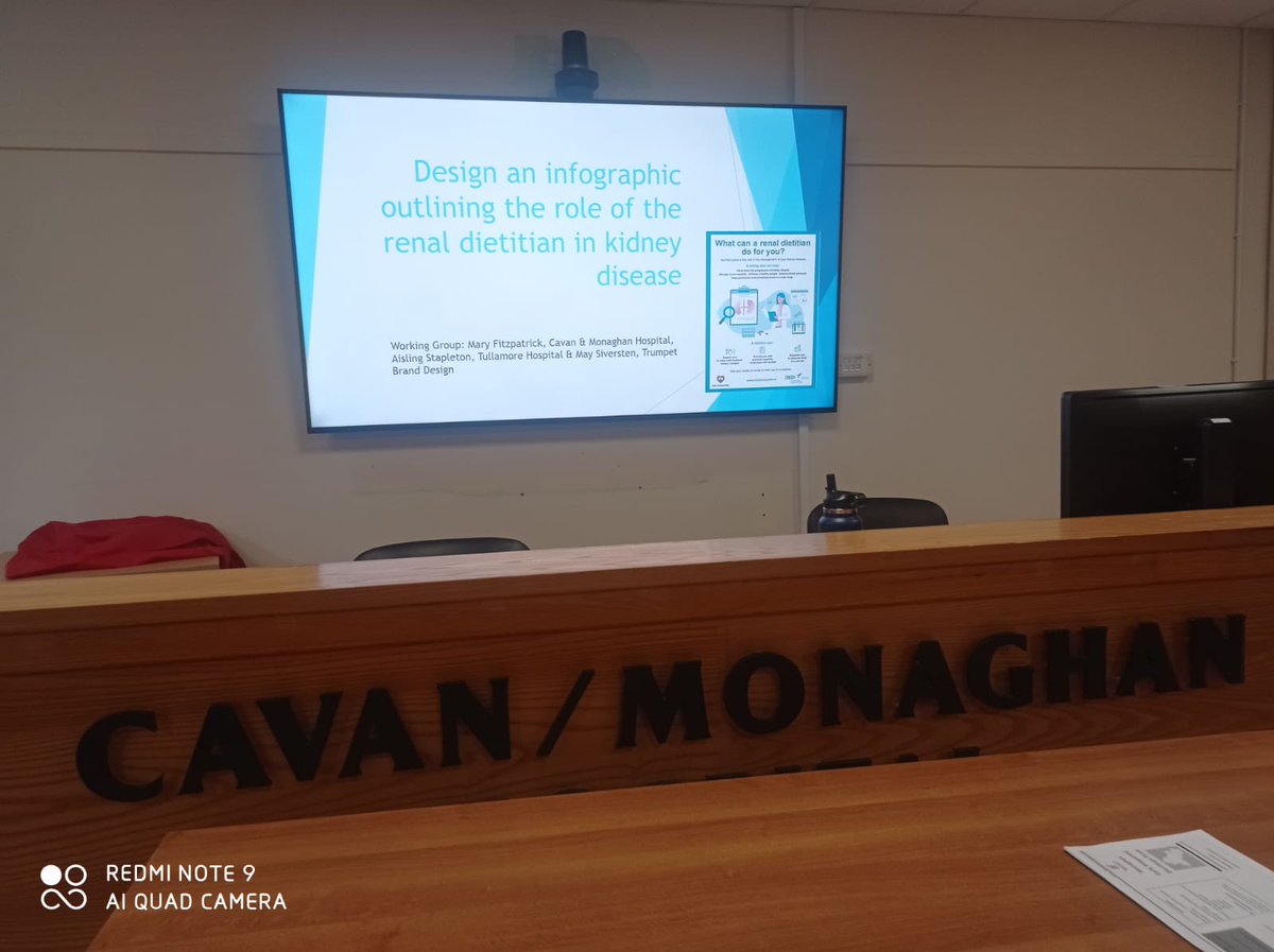 Well done <a href="/MaryRahill/">Mary Fitzpatrick</a>, introducing the newly launched renal dietetic infographic at our HSCP conference today.