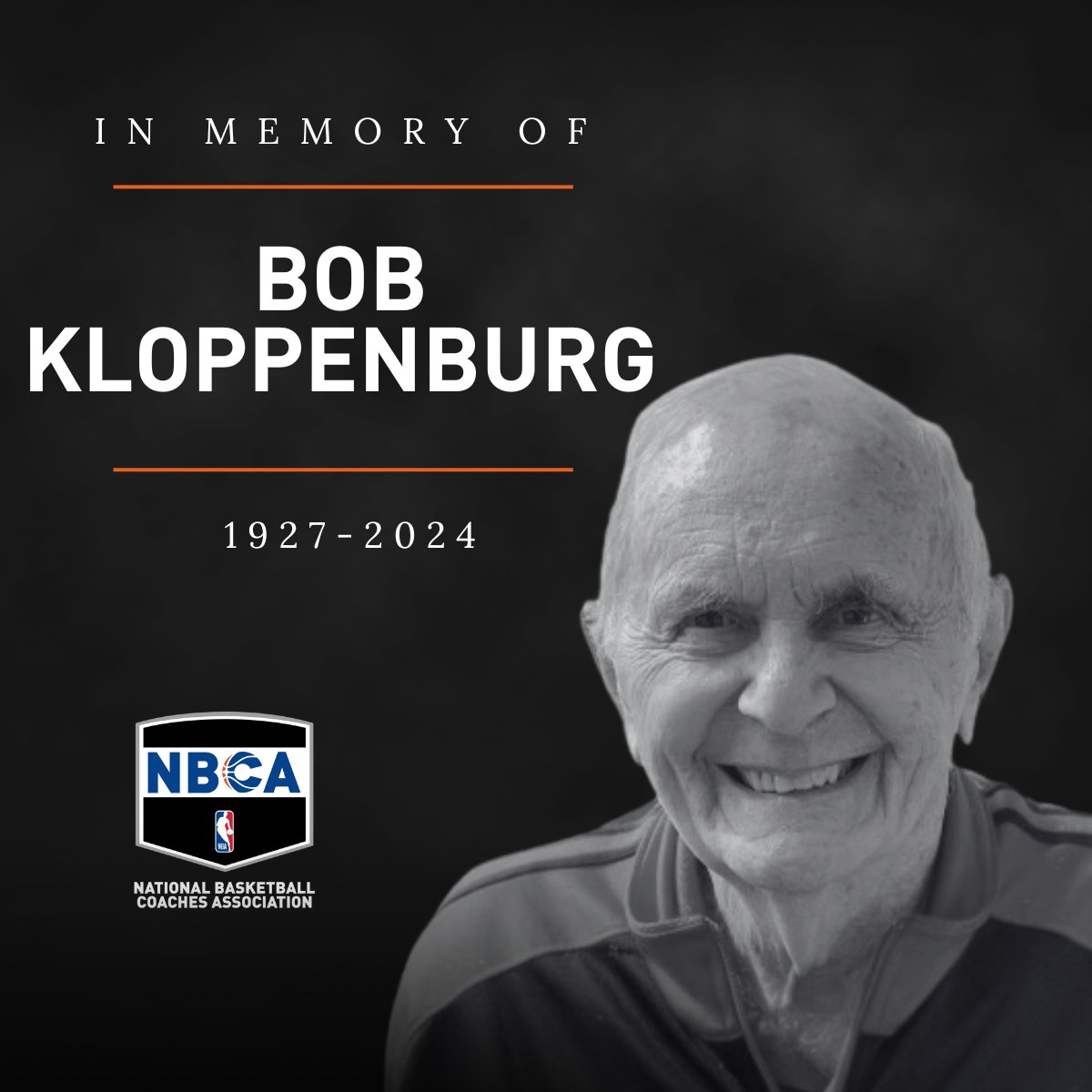 The NBCA joins the @NBA family in mourning the passing of longtime NBA Assistant Coach, Bob Kloppenburg. Our thoughts and prayers go out to the entire Kloppenburg family during this difficult time.