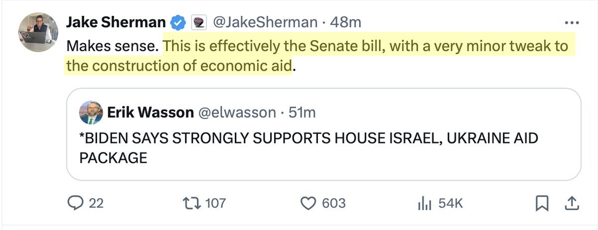 Johnson dragged his feet for TWO MONTHS while Russia made advances in Ukraine only to bring up a bill that is effectively the same as the one the Senate passed in February. Great stuff as always from the pro-Putin caucus in Congress. 🙄