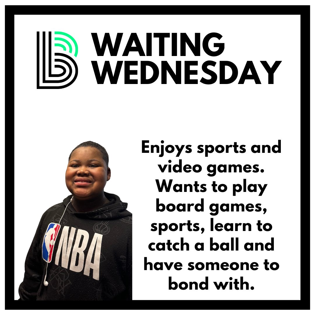 #WaitingWednesday, let’s get Marshall matched! Send this or tag someone you think would be an excellent match for Marshall. For more information on becoming a mentor check out our website in our bio! #MentoringMatters