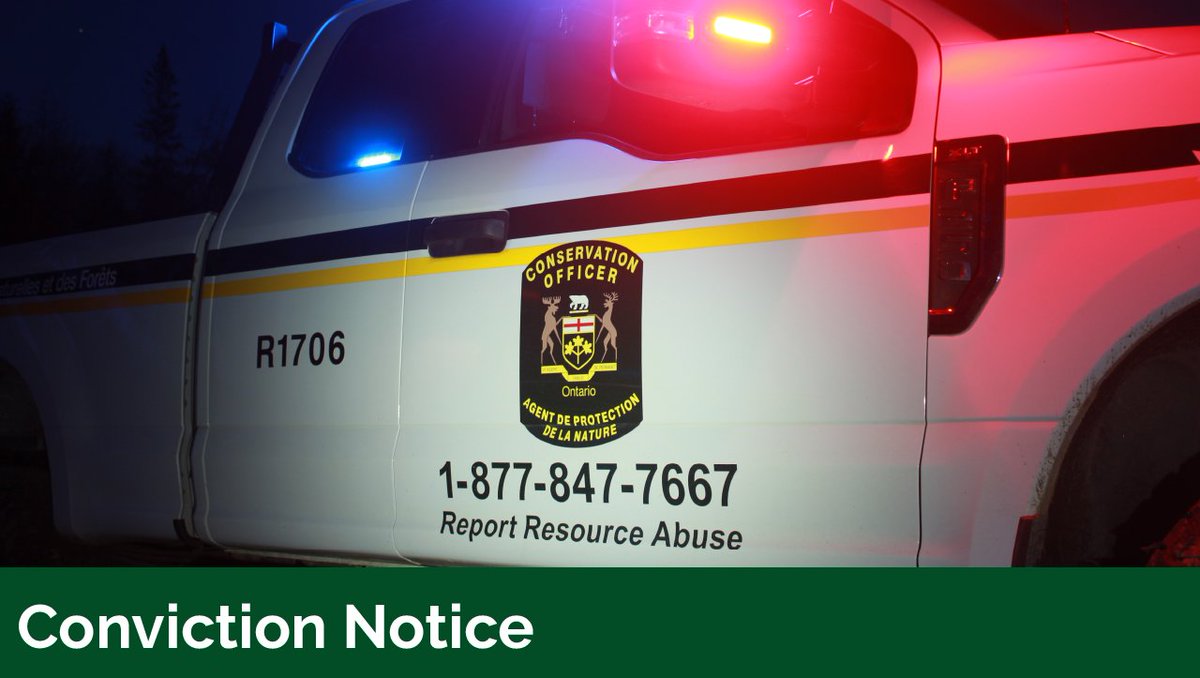 A #Petawawa resident pleads guilty to trespassing and hunting migratory game birds within 400 meters of bait.

Full story: news.ontario.ca/en/bulletin/10… 

#ConvictionNotice #OntarioNews